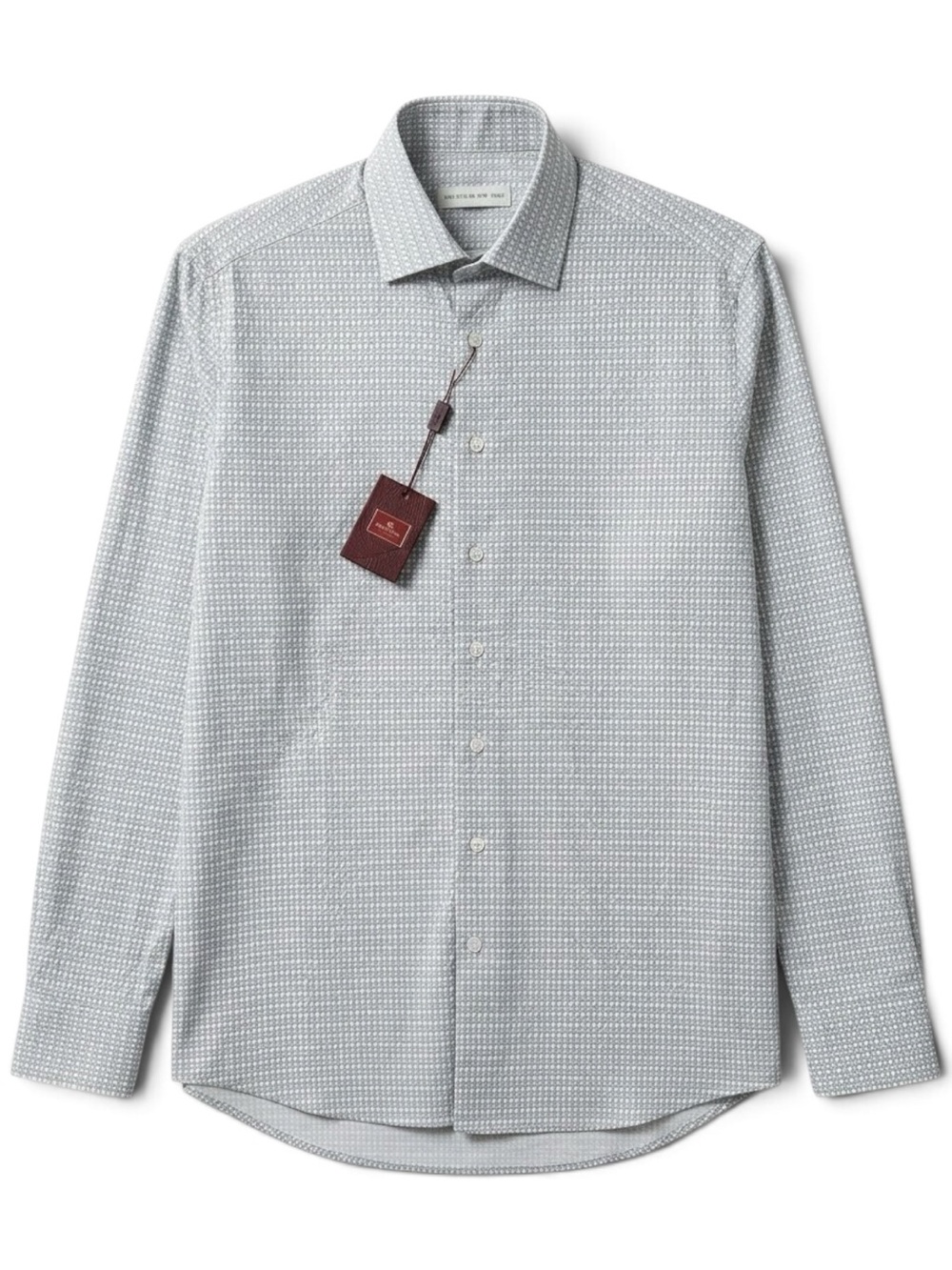 NWT ETRO Milano Paisley Dress Shirt Blue White Luxury Size 39 15.5